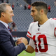 John Lynch (l.) and Jimmy Garoppolo, in apparently happier times